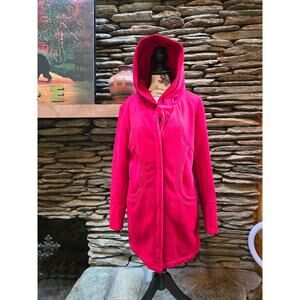 Size Large Red Hooded Sweatshirt Jacket
